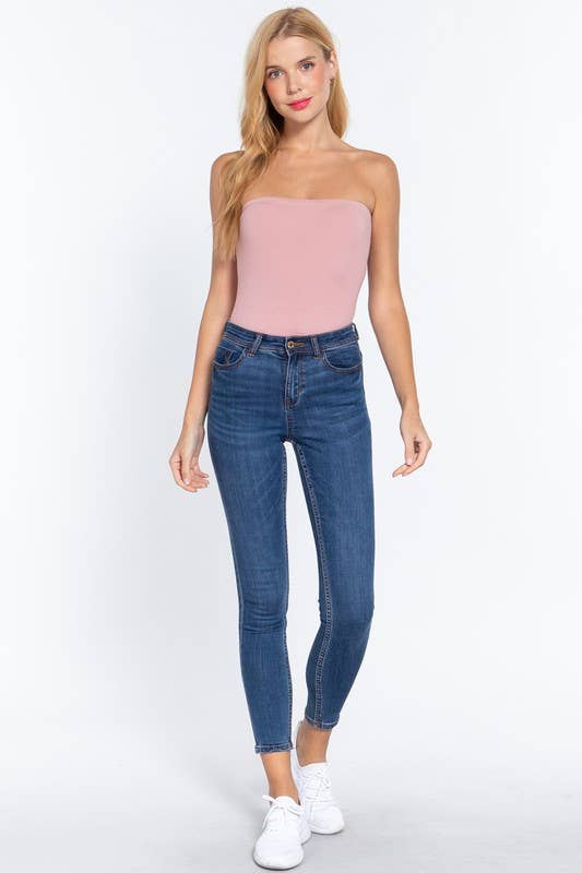 Active Basic | Active USA - Wholesale Bodysuit - Women's - Tube Cotton Spandex Jersey Bodysuit8