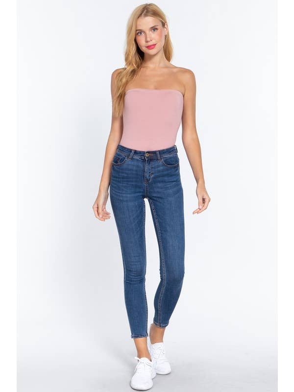 Active Basic | Active USA - Wholesale Bodysuit - Women's - Tube Cotton Spandex Jersey Bodysuit8