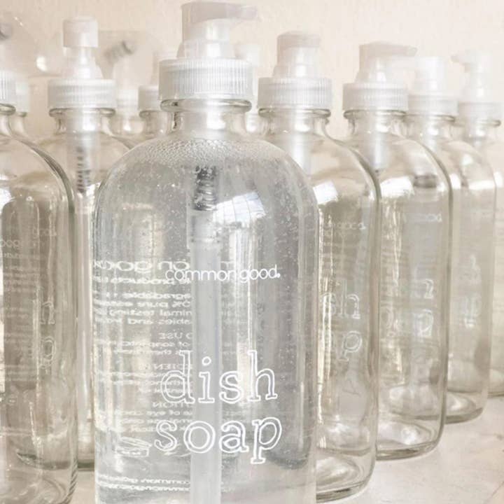 Common Good - Vendita all'ingrosso Detersivo per i piatti - Sapone per piatti, bottiglia di vetro vuota, 16 oz