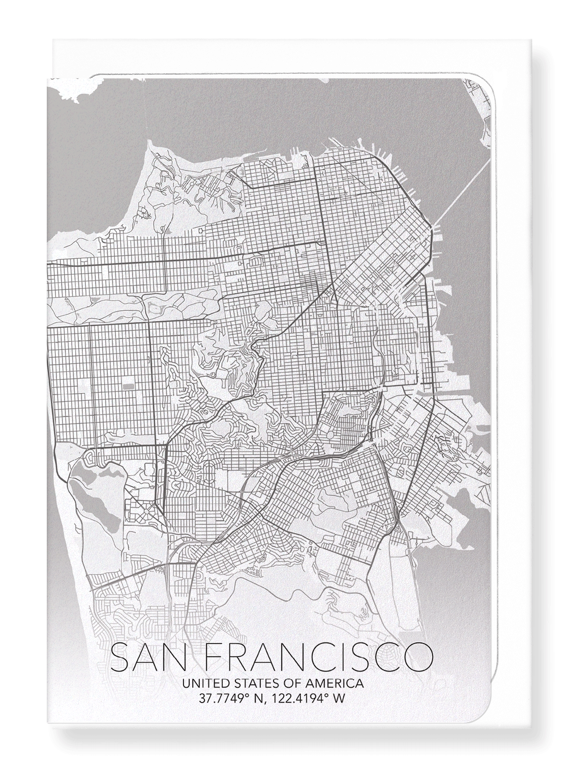 Ezen Trade - Venta al por mayor Tarjetas de felicitación - MAPA COMPLETO DE SAN FRANCISCO: Tarjeta de felicitación1