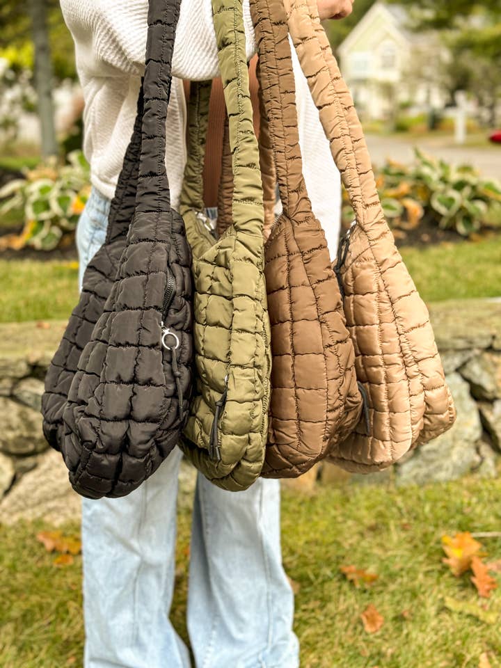 The Ashton | Puffer Hobo Tote | 13 Colors  for wholesale by Babs + Birdie