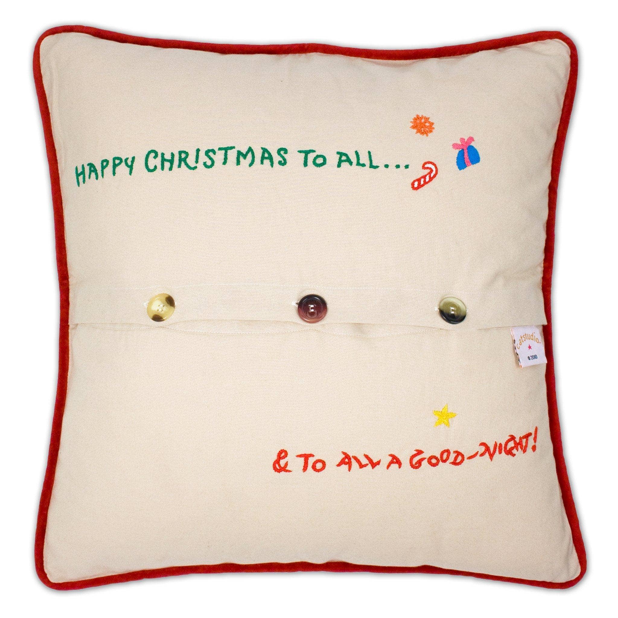 catstudio - Wholesale Throw/Decorative Pillow - Night Before Christmas Hand-Embroidered Pillow1