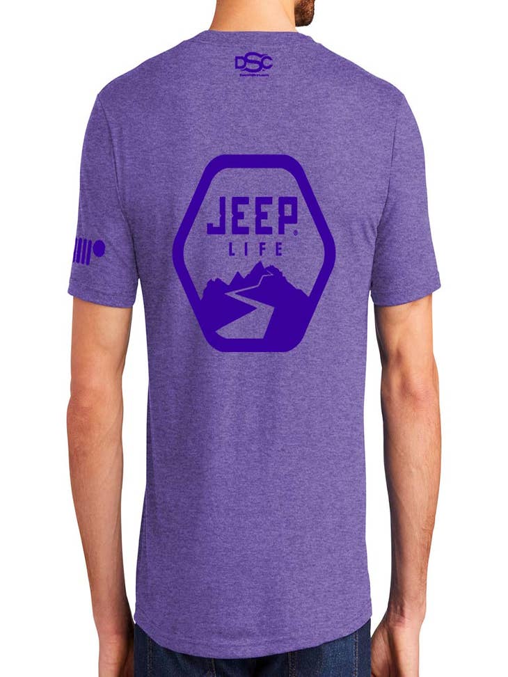 Wholesale Mens Jeep® Life Purple Tone Triblend T-Shirt for your store -  Faire