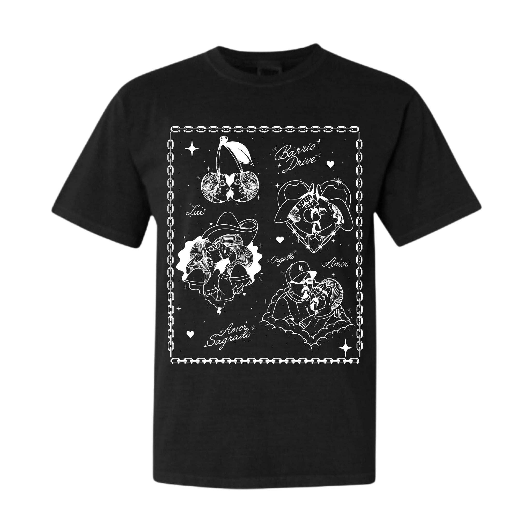 Barrio Drive – Großhandel T-Shirt mit Siebdruck – Damen – Amor Sagrado Hemd5