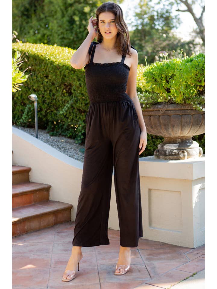 Orange Farm Clothing - Wholesale Jumpsuit - Women's - Smocked Bodice Jumpsuit-2 Colors