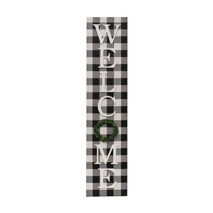 Buffalo Check Welcome Panneau avec Chevalet pour la vente par CWI Gifts