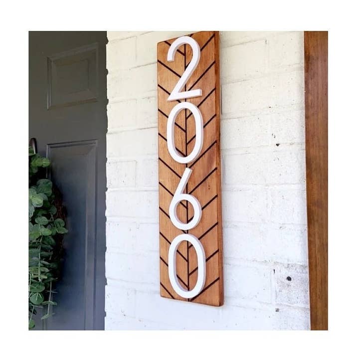 Vertical Address Plaque Sign, Porch Address Sign, Large House Numbers, Number Sign for Outside , Personalized Address Sign for Home CC for wholesale by Liberty Trade Corp