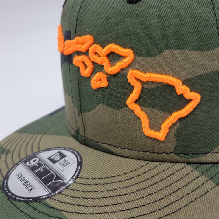 Route 99 Hawaii – wholesale Truckerkeps – Unisex – 3D Hawaiiöarna - CAMO Snapback-hatt