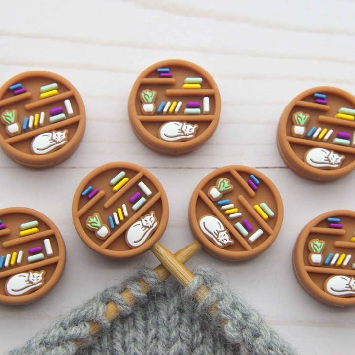 Fox & Pine Stitches - Wholesale Knitting/Crochet Supplies - Cats + Reading | Stitch Stoppers 1