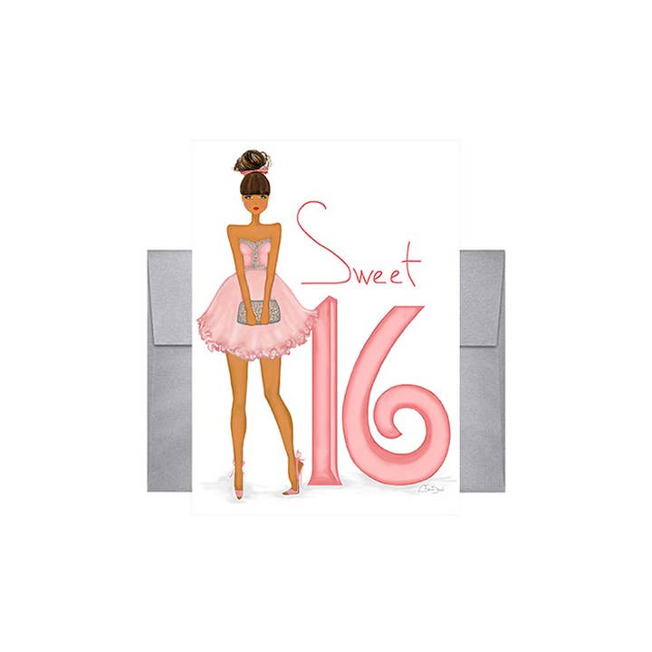 Beyoutifully Brown® - Vendita all'ingrosso Biglietti di auguri - Sweet biglietto di auguri per il 16° compleanno1