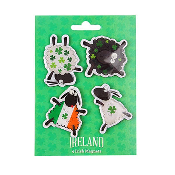 Set di 4 magneti irlandesi Dancing Sheep per la vendita all'ingrosso da parte di Eurostick