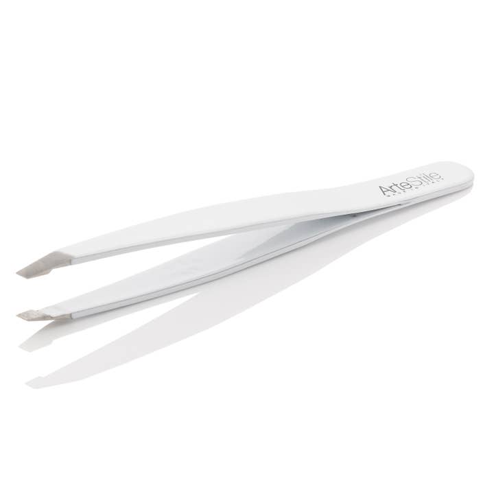 ArteStile - Wholesale Tweezers - Slant Tip Tweezers in White