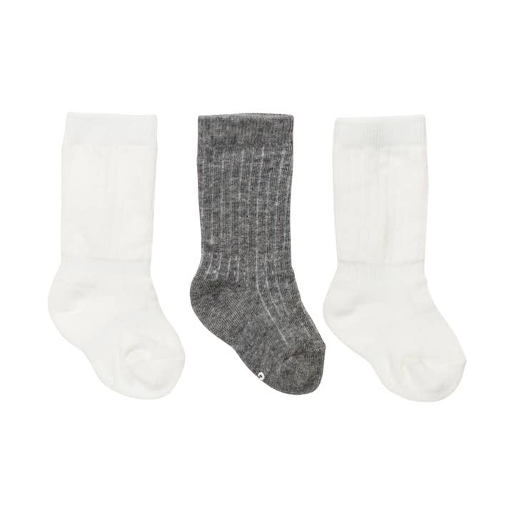 White & Grey - Gender Neutral Socks - Pack of 3 for wholesale by Cheski Sock Company
