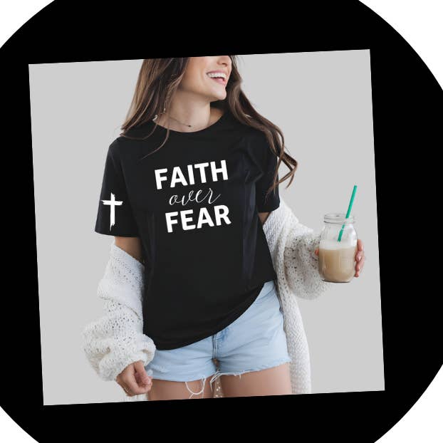Faith Over Fear T-Shirt Or Hoodie for wholesale by Color Custom Prints