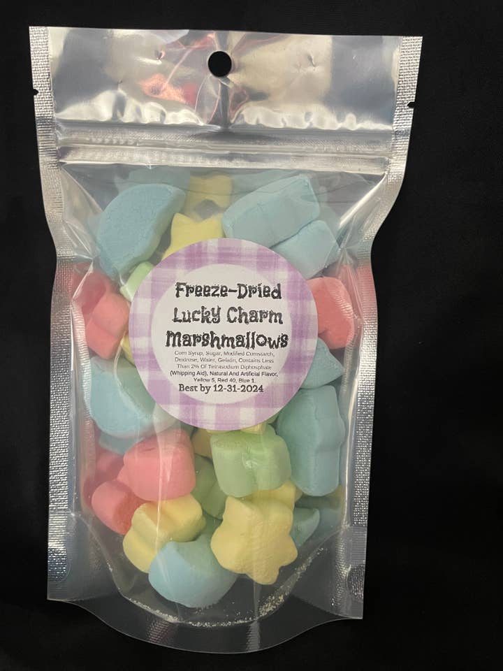 Freeze Dried Lucky Charms Marshmallows for wholesale by Freeze Dried Pickle Favorites and more