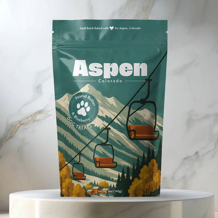 Neoteric Brands - Wholesale Pet Treats - Dog - Aspen, CO Winter Souvenir Dog Treats - 5oz Small-Batch0
