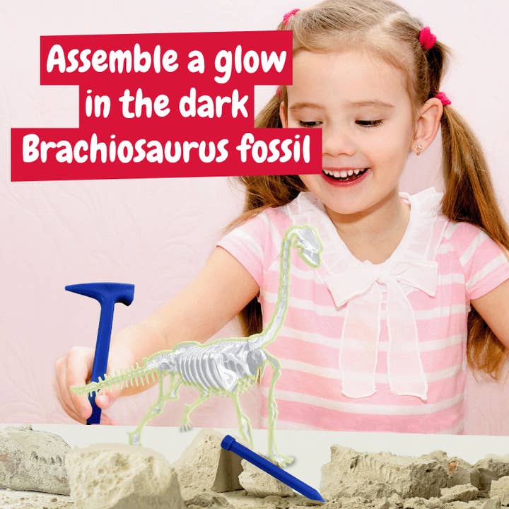 Science4you - Wholesale Toy Set - Kids - Fossil Excavations for Kids - Glow-in-the-Dark Brachiosaurus2