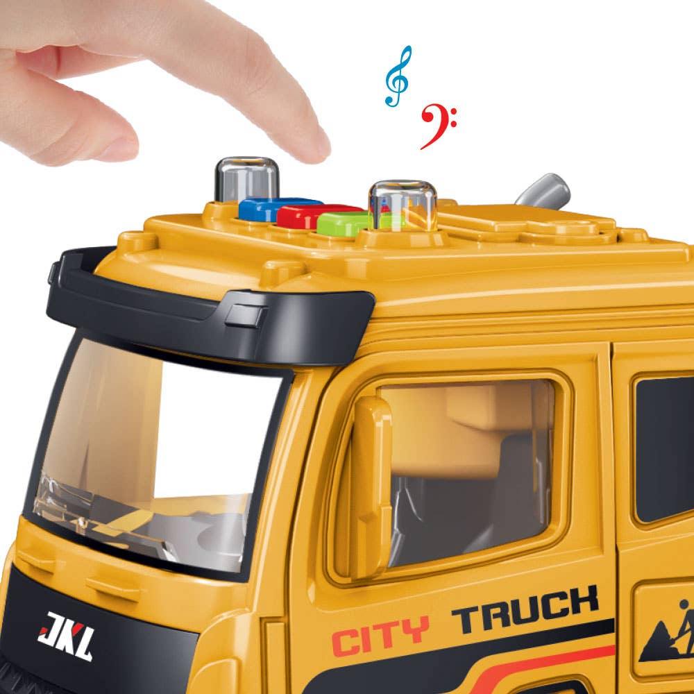 AJ Aguiar - Wholesale Toy Car/Truck - Kids - 2 in 1 Transport Truck with Loader, Light and Sounds4