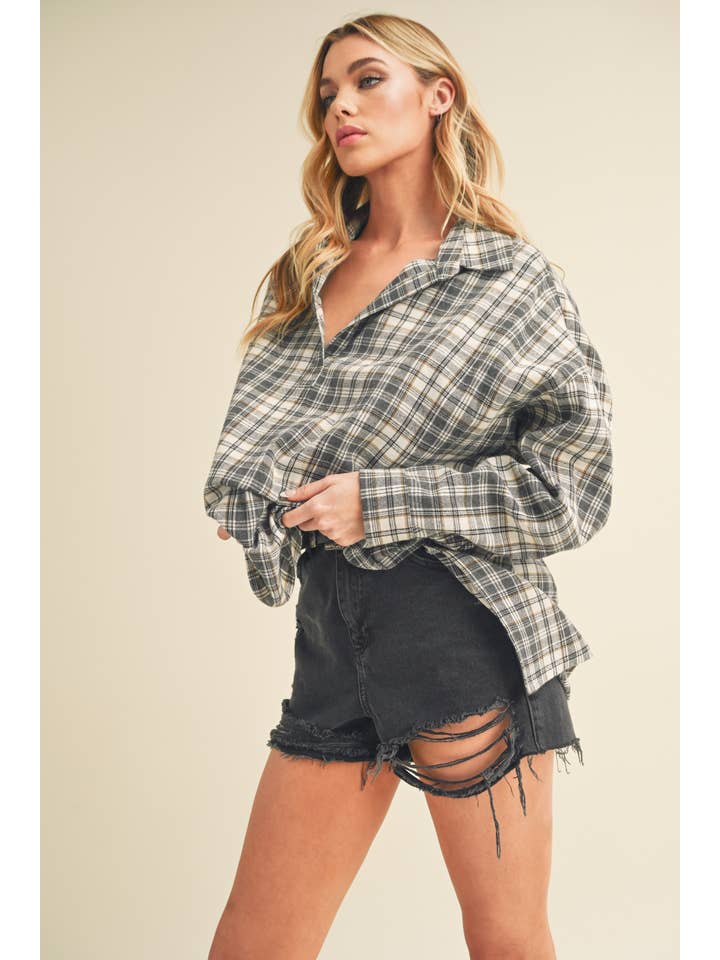 AEMI + CO - Wholesale Button Down Shirt - Women's - 8208CN Tamra Shirt65