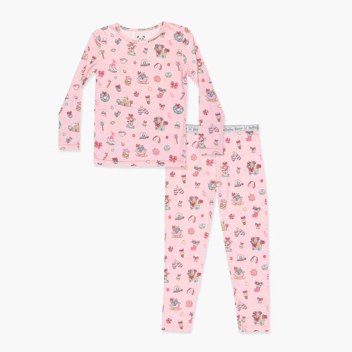 Bellabu Bear - Wholesale Sleepwear Set - Kids - Candy Cane Lane Bamboo Kids Pajamas
