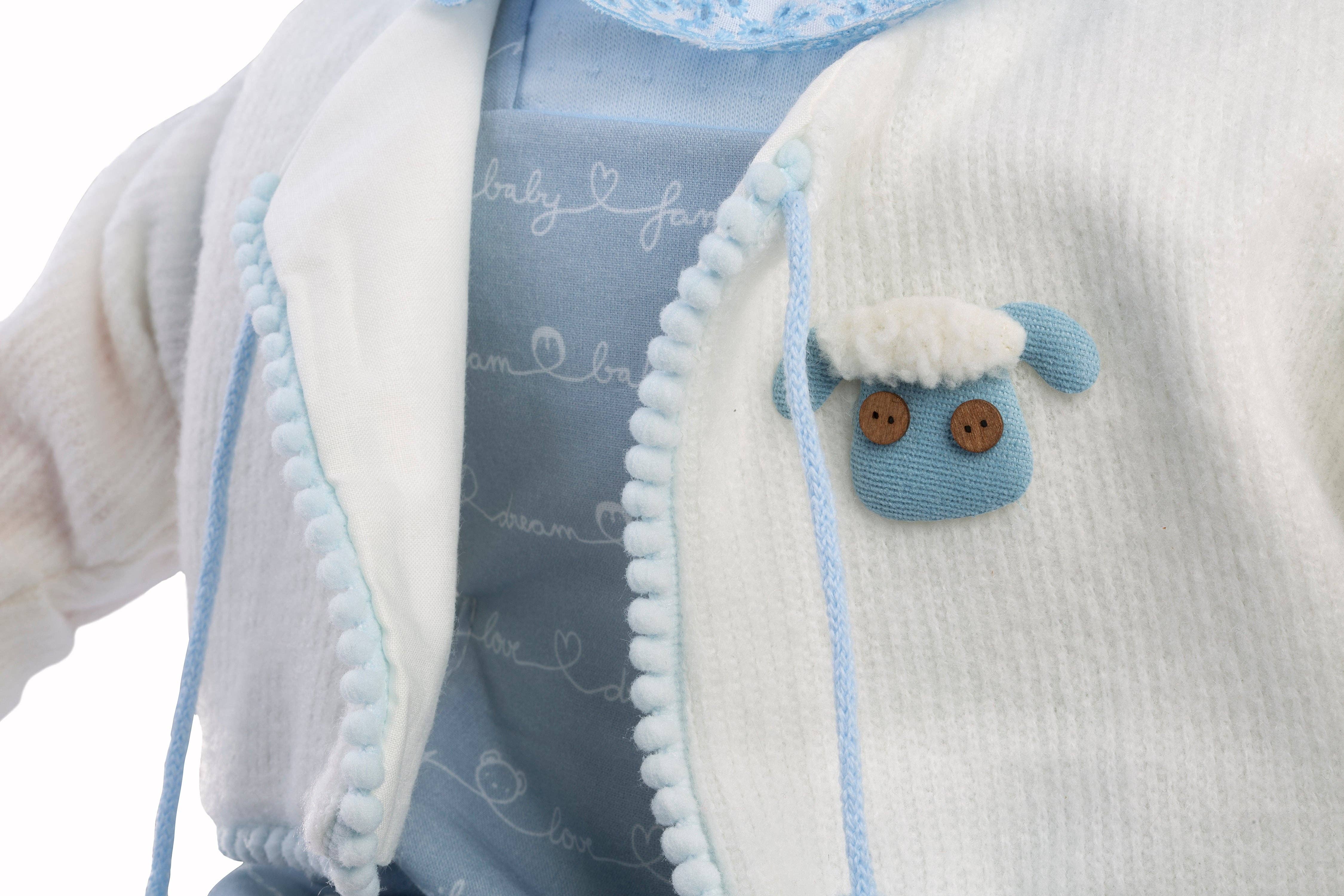 Raúl Arias Bernabeu - Vendita all'ingrosso Bambola - Bambini - Baby Dulzón giacca bianca con pomponi, 62 cm2