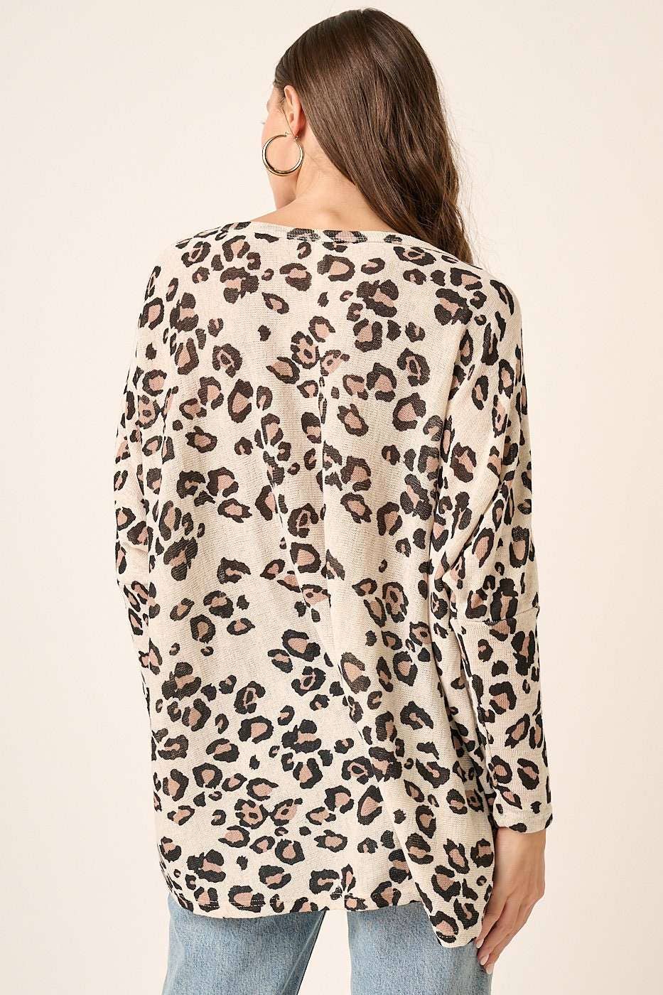 mittoshop - Wholesale Knit Top - Women's - T10261-LEOPARD PRINT RND NECK OVERSIZED KNIT TOP4