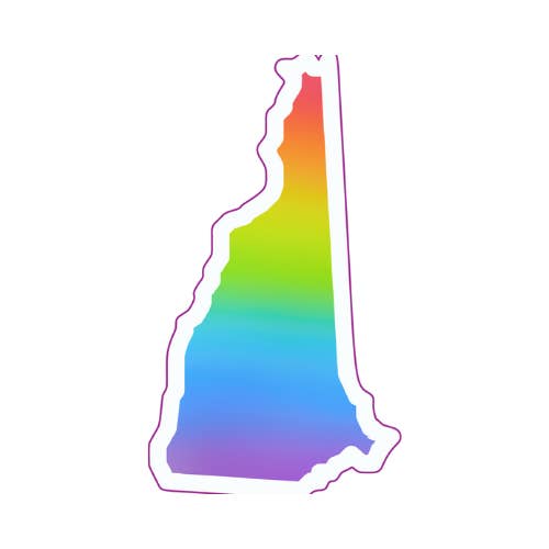 New Hampshire Rainbow Sticker for wholesale by Nahamsha Gifts