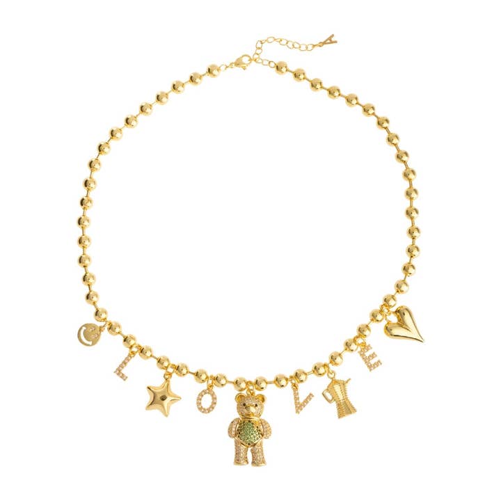 Collier avec un mot d'amour de Teddy pour la vente par Anneday