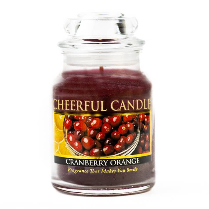 Cheerful Candle (6oz.) – Cranberry Orange for wholesale by A Cheerful Giver
