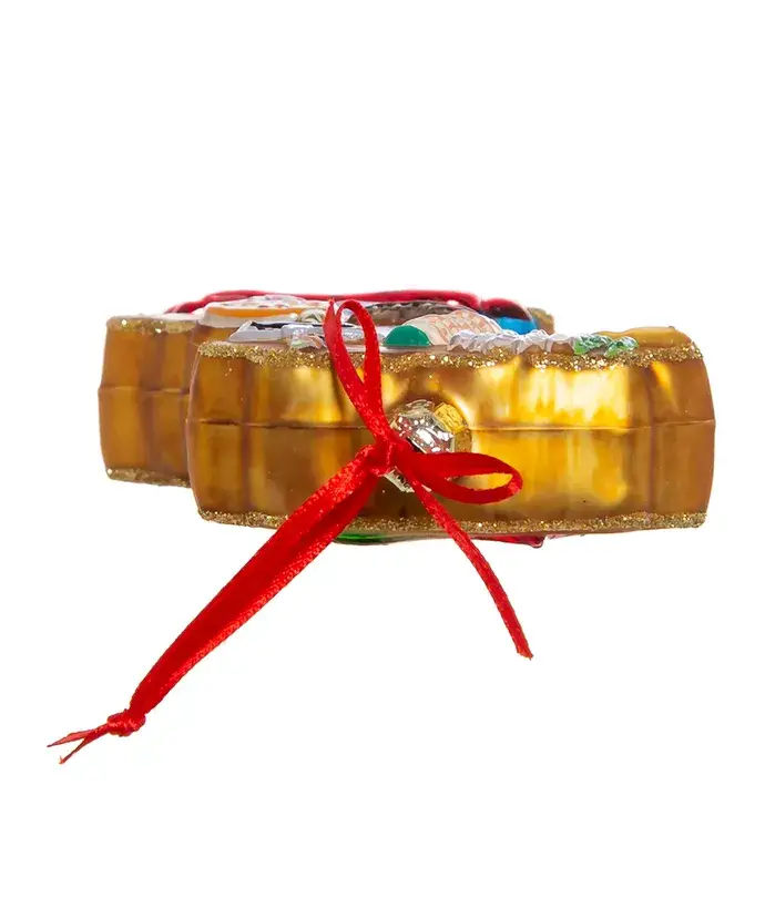 Kurt S. Adler, Inc. - Wholesale Ornament - 5.5"GLASS ITALY MAP ORNAMENT5