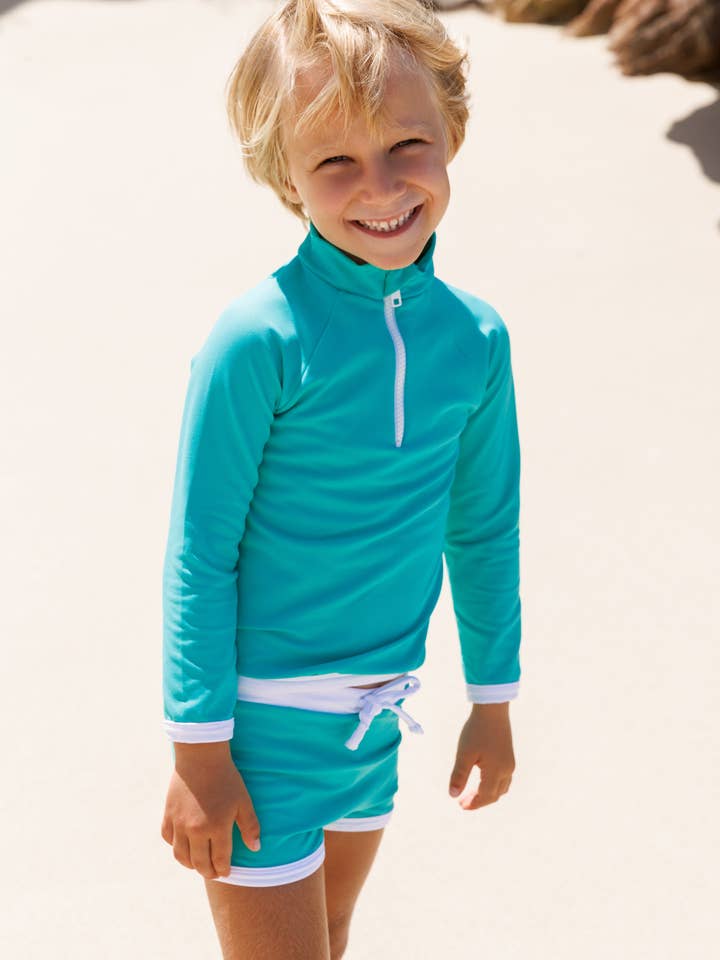 Aquagreen UPF 50+ Saline Rashguard for wholesale by Juillet Juillet