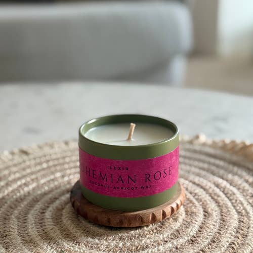 Bohemian Rose 5oz Floral Candle | Rose, Magnolia, Patchouli for wholesale by iluxir