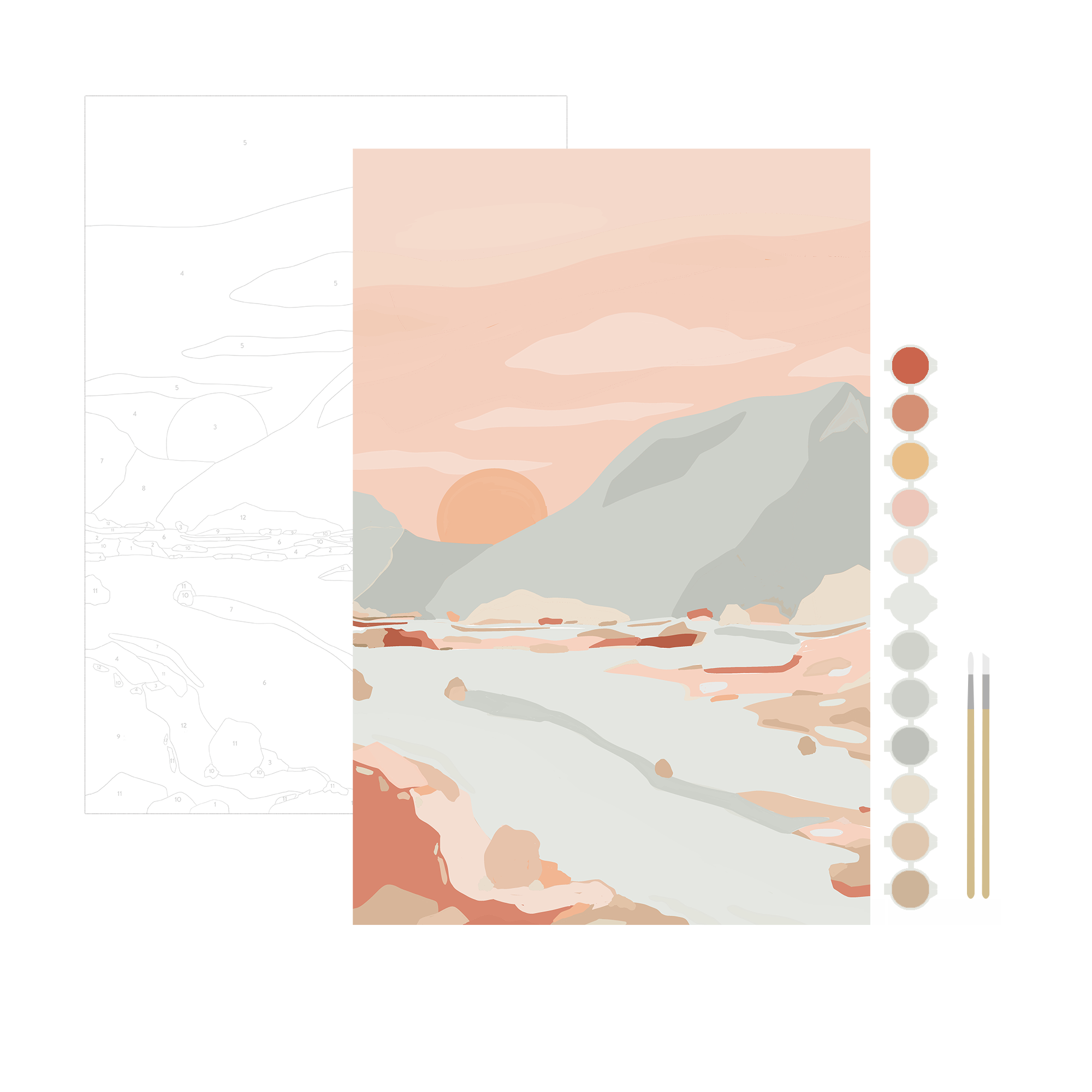 Breathe People – Kit de artesanato DIY por atacado – Kit Caminhada na Natureza Arte Meditativa Pintura por Número3