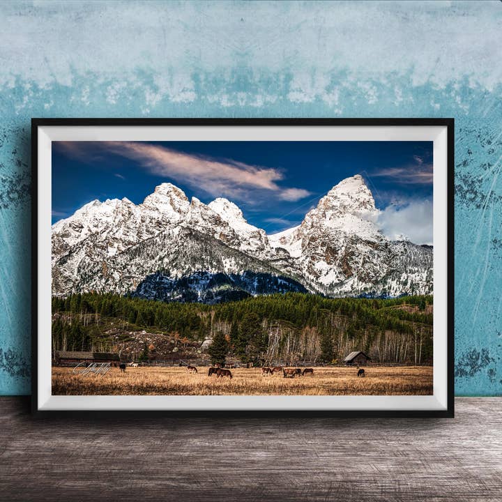 Art mural occidental - Chevaux sauvages en acrylique pour la vente par Clifton Haley Photography