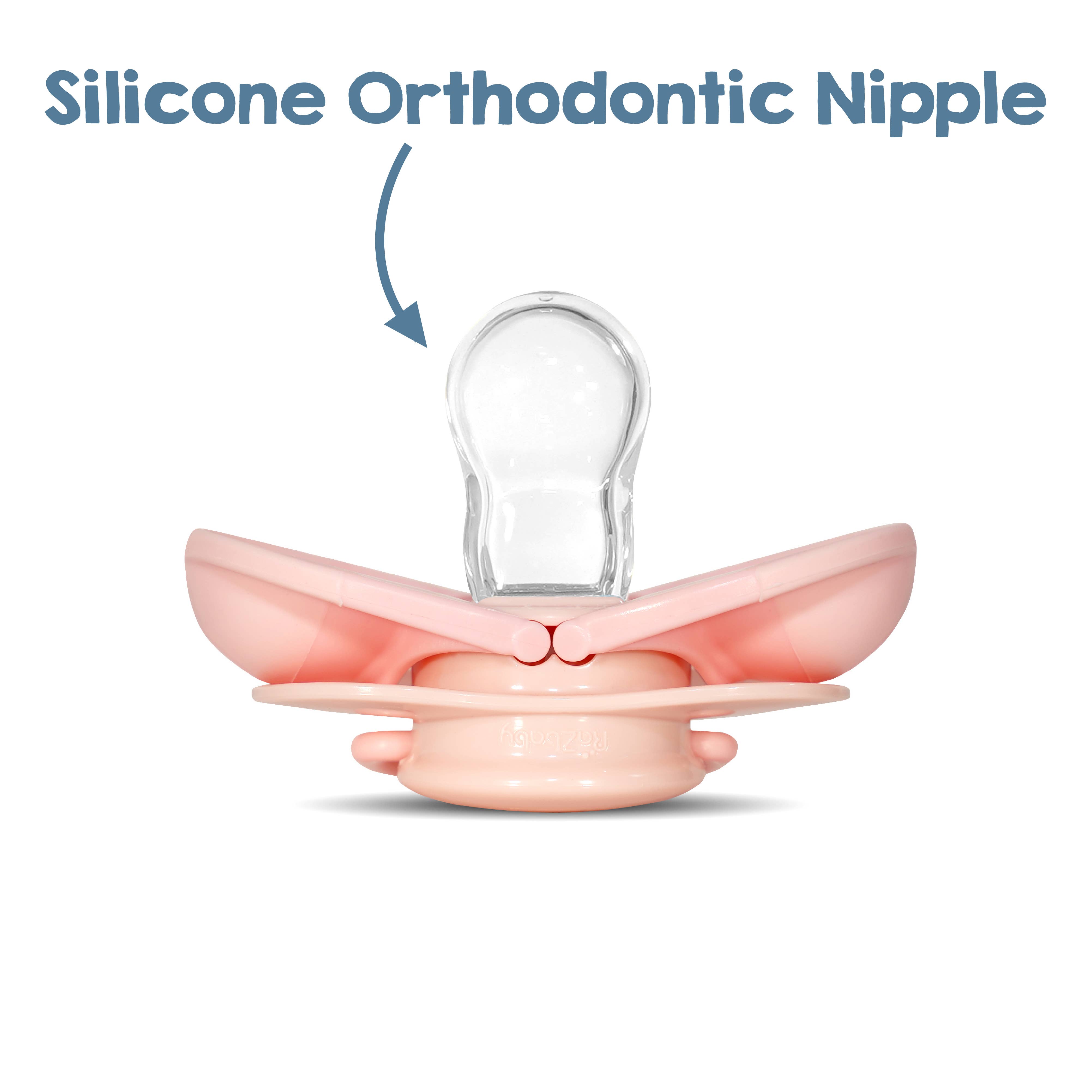 RaZbaby - Wholesale Pacifier - Baby - keep-it-kleen Pacifier 2PK - Grey & Pink4