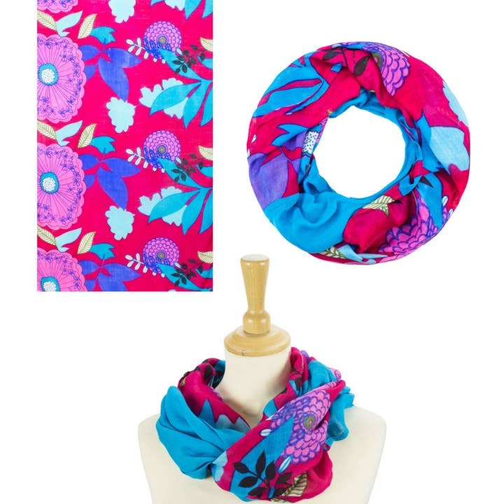 Sunsa - Venta al por mayor Bufanda - Mujer - Sunsa Sommer bufanda circular de 100% viscosa. Bufanda tubular con8