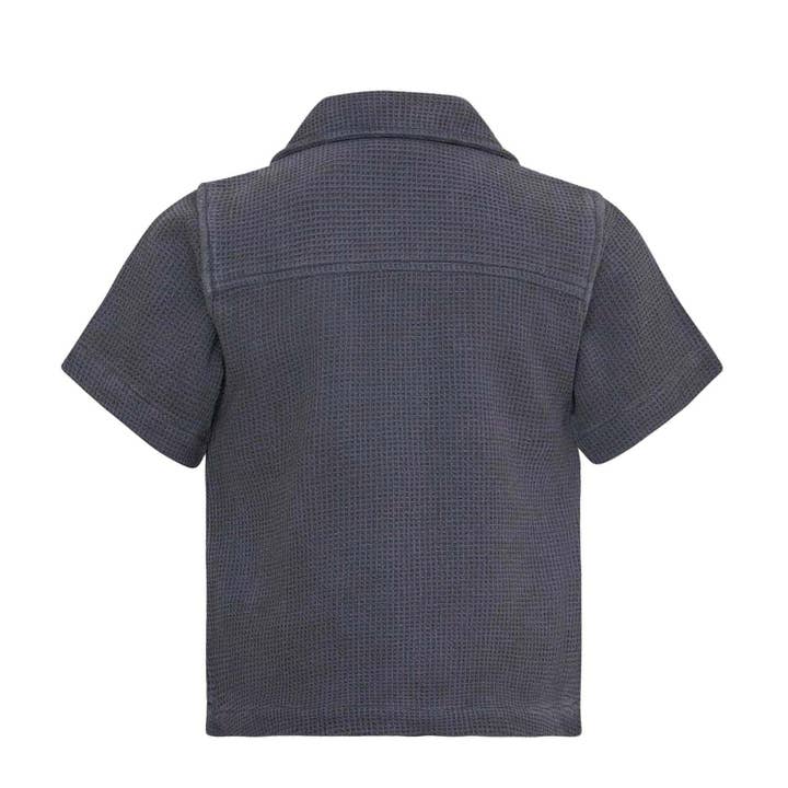 Infantium Victoria - Wholesale Button Down Shirt - Kids - Grey Boys and Girls Button Up Shirt4