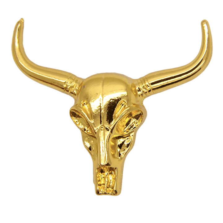 cowskull pin gold for wholesale by Godert Amsterdam