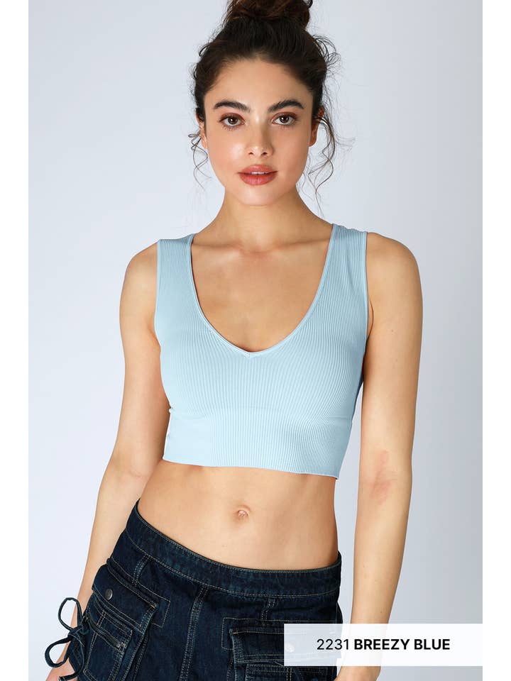 NIKIBIKI - Wholesale Knit Top - Women's - NS7829 - Plunge V-Neck Crop Top16