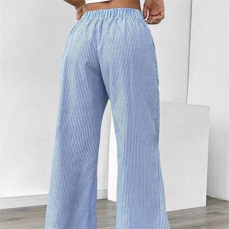 UZ Wholesale Store - Wholesale Pants - Women's - Casual Striped Trousers- Versatile And Stylish1