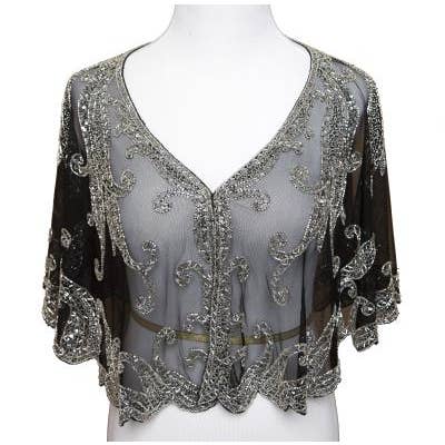 Western Fashion - Wholesale Cape - Women's - 8906 - Beaded Flapper Cape37