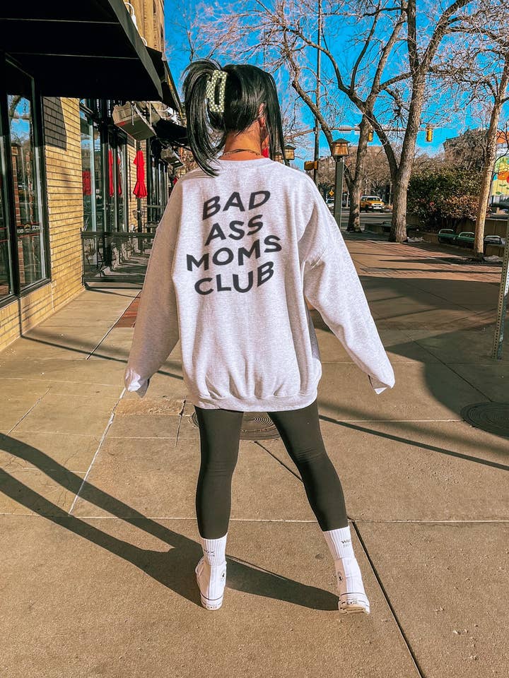 BADASS MOMS CLUB CREWNECK for wholesale by LOLA MAGNOLIA