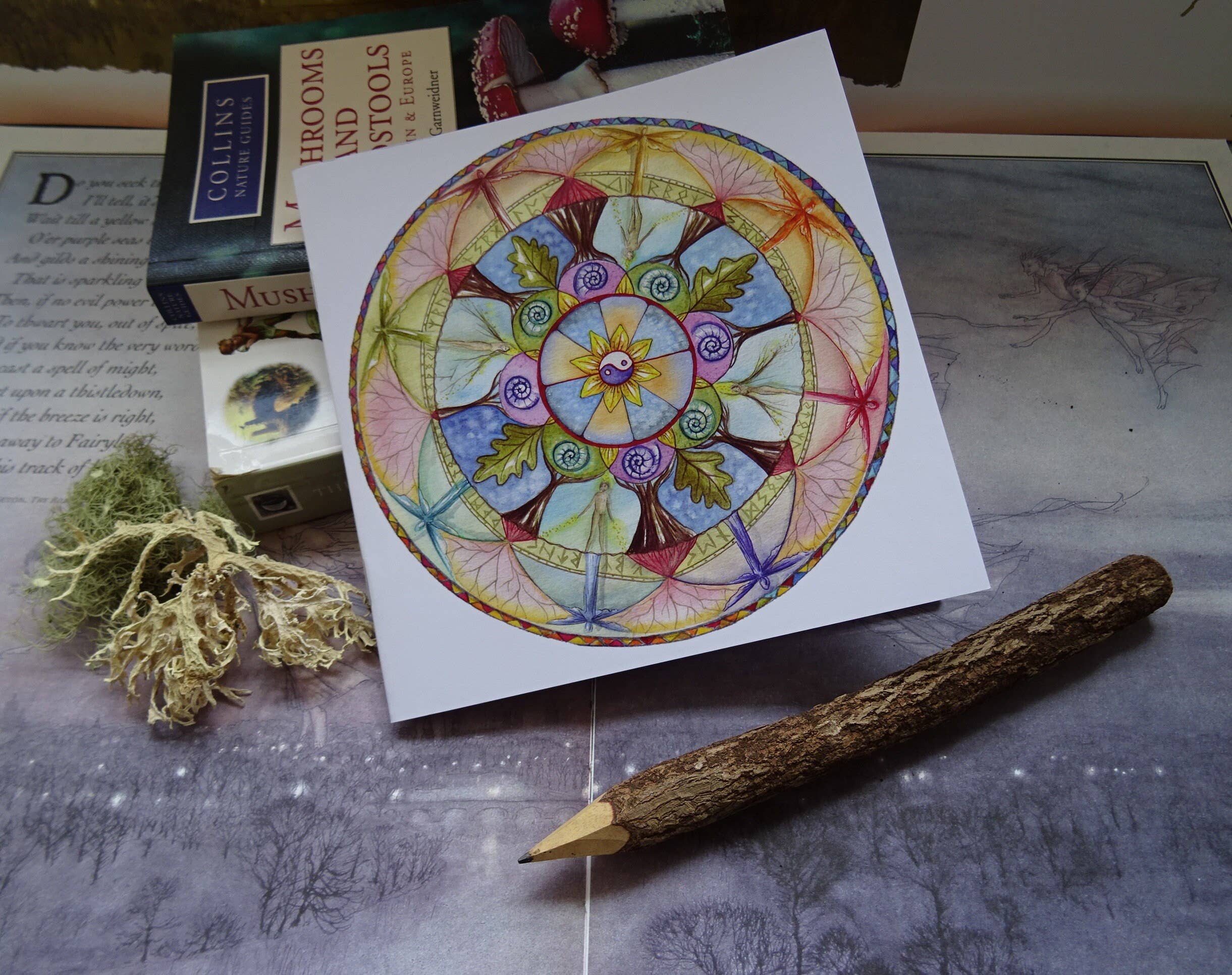 FreeRangeFaeries - Wholesale Notebook - Lifeline Mandala Square Notebook    0