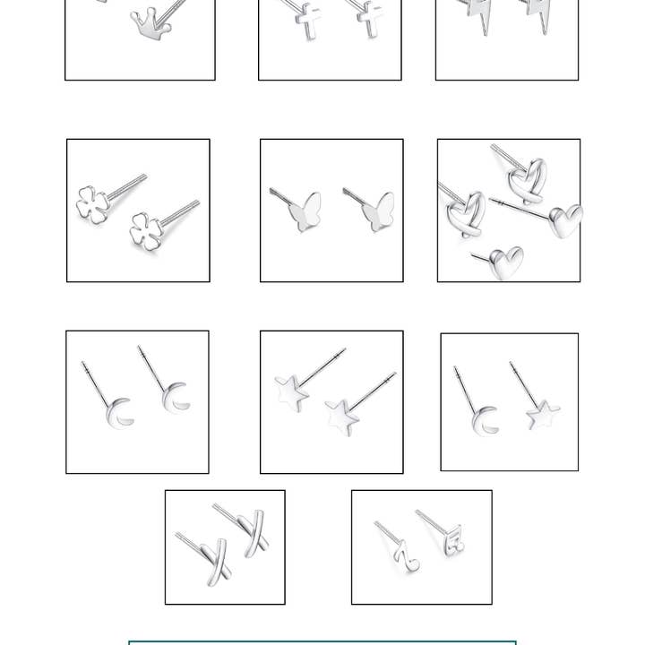 Sterling zilveren oorknopjes voor wholesale door Anthologie, Co.