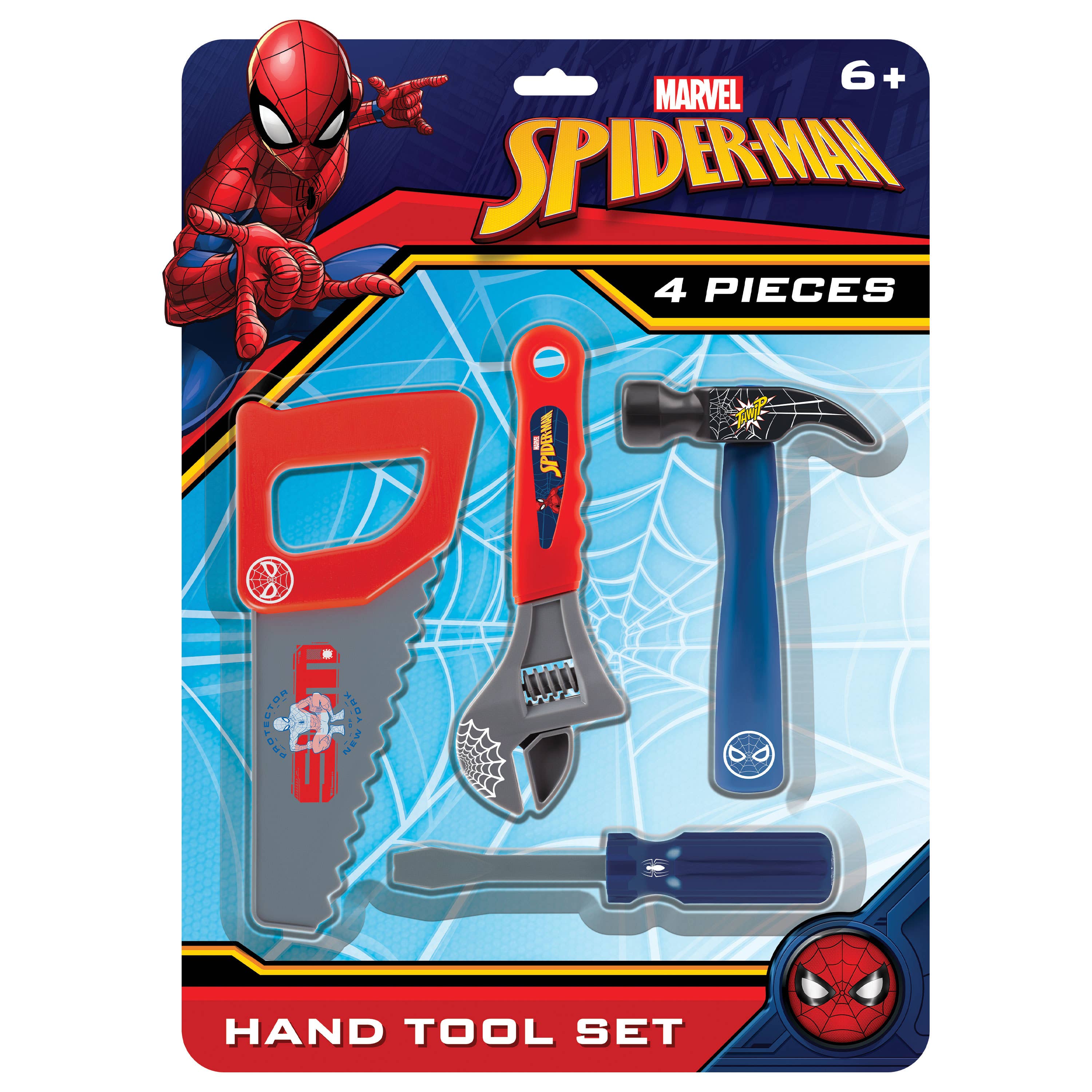 World Tech Toys - Wholesale Toy Set - Kids - Spider-Man 4 Piece Hand Tool Set