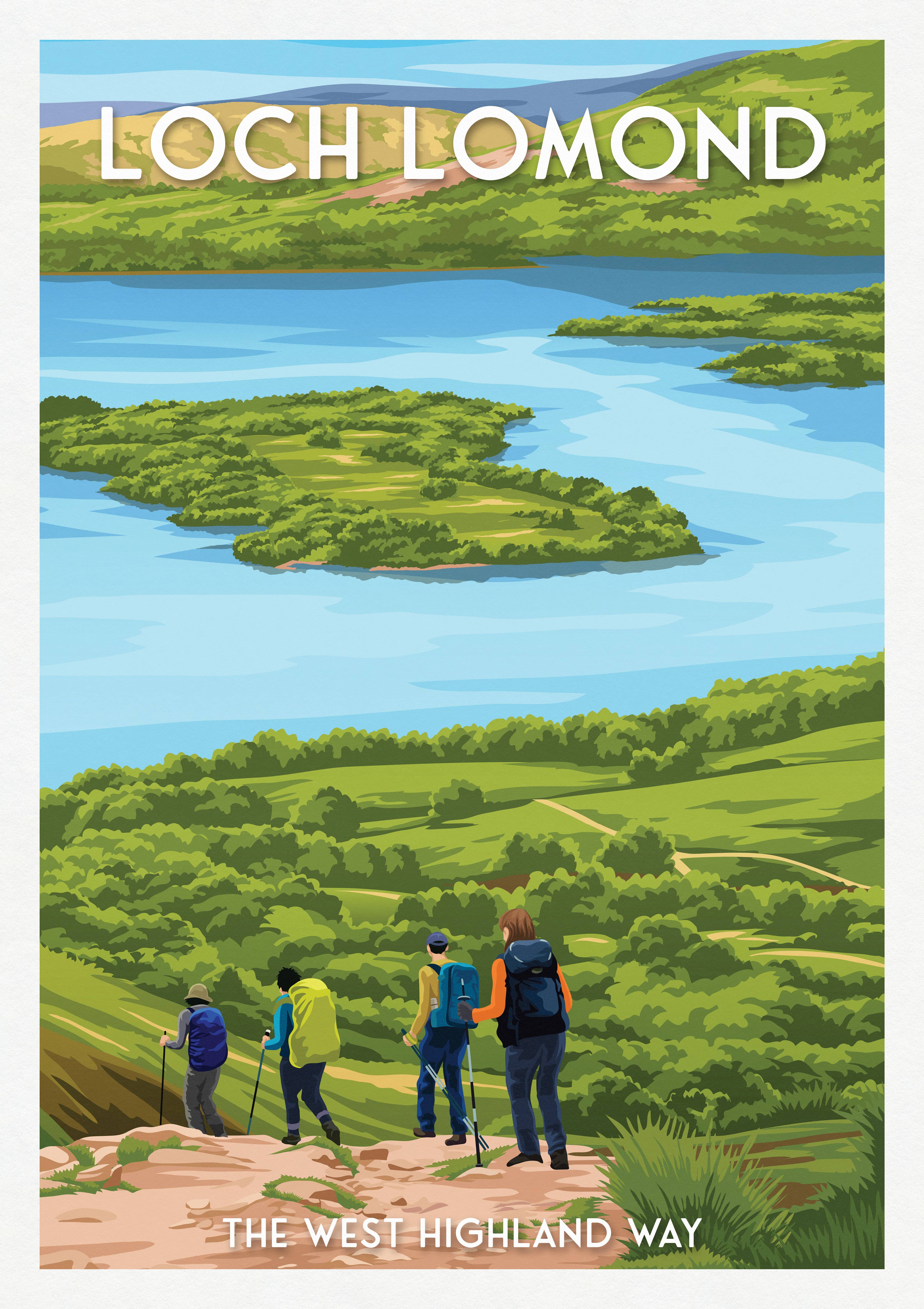 Printagonist – wholesale Poster – West Highland Way Print - Loch Lomond - Conic Hill Poster1