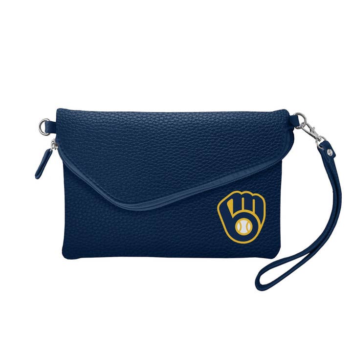MLB Milwaukee Brewers Pebble Crossbody Purse for wholesale by Little Earth Productions
