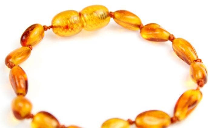 SilverAmber Jewellery – wholesale Beaded bracelet – Certified Baltic Amber Beans Beads Bracelet in Cognac Colours - Sizes Child to Adult3