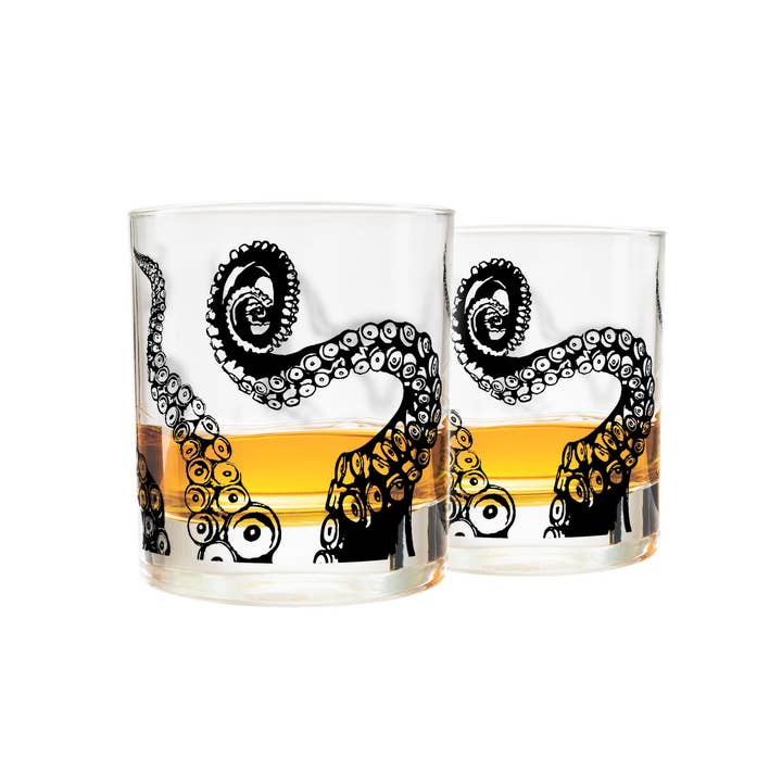 Greenline Goods - Vente Verres à cocktail/alcool - Verres à whisky pieuvre6