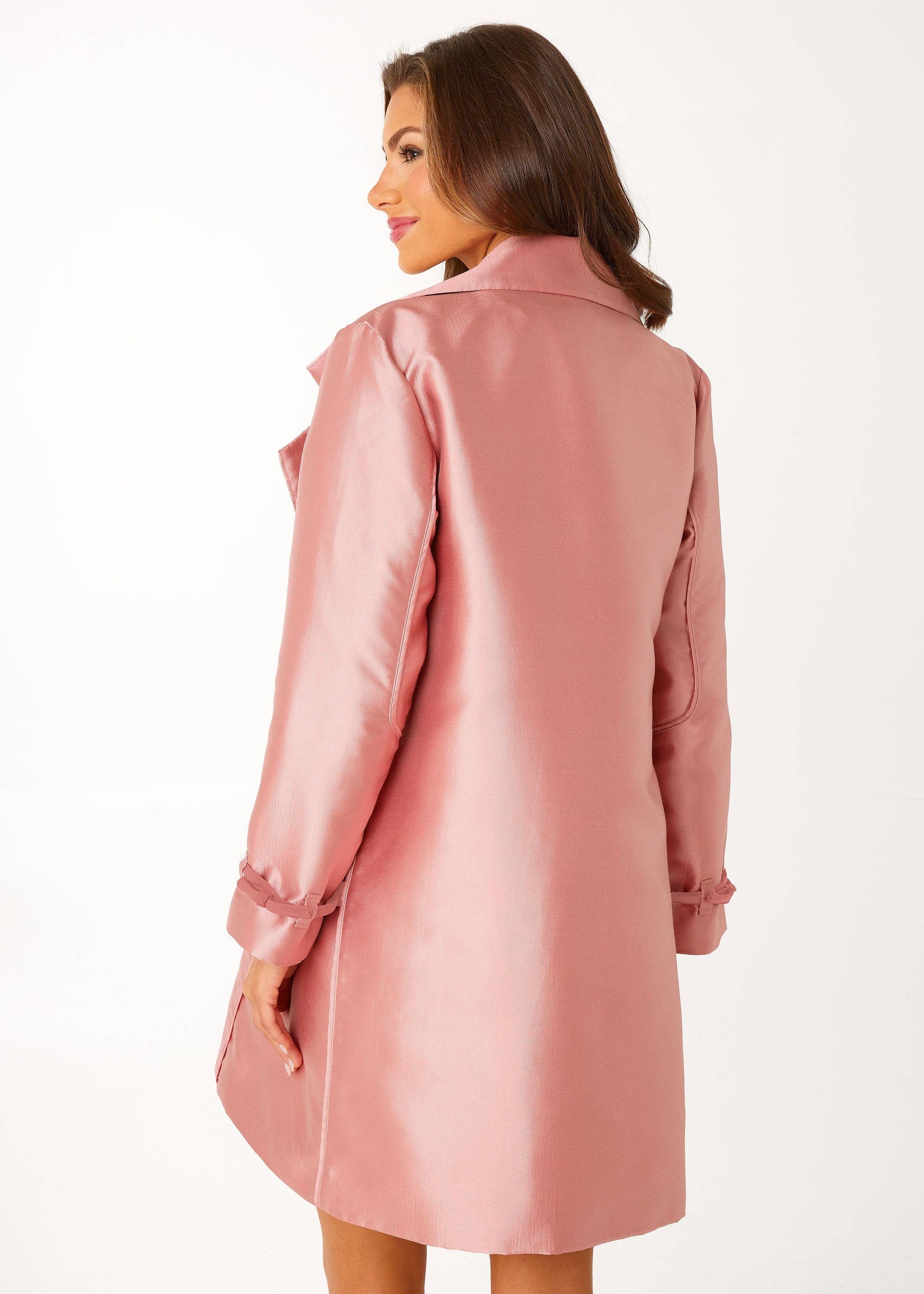 Pink Marisol Coat Blush Mikado for wholesale on Faire4